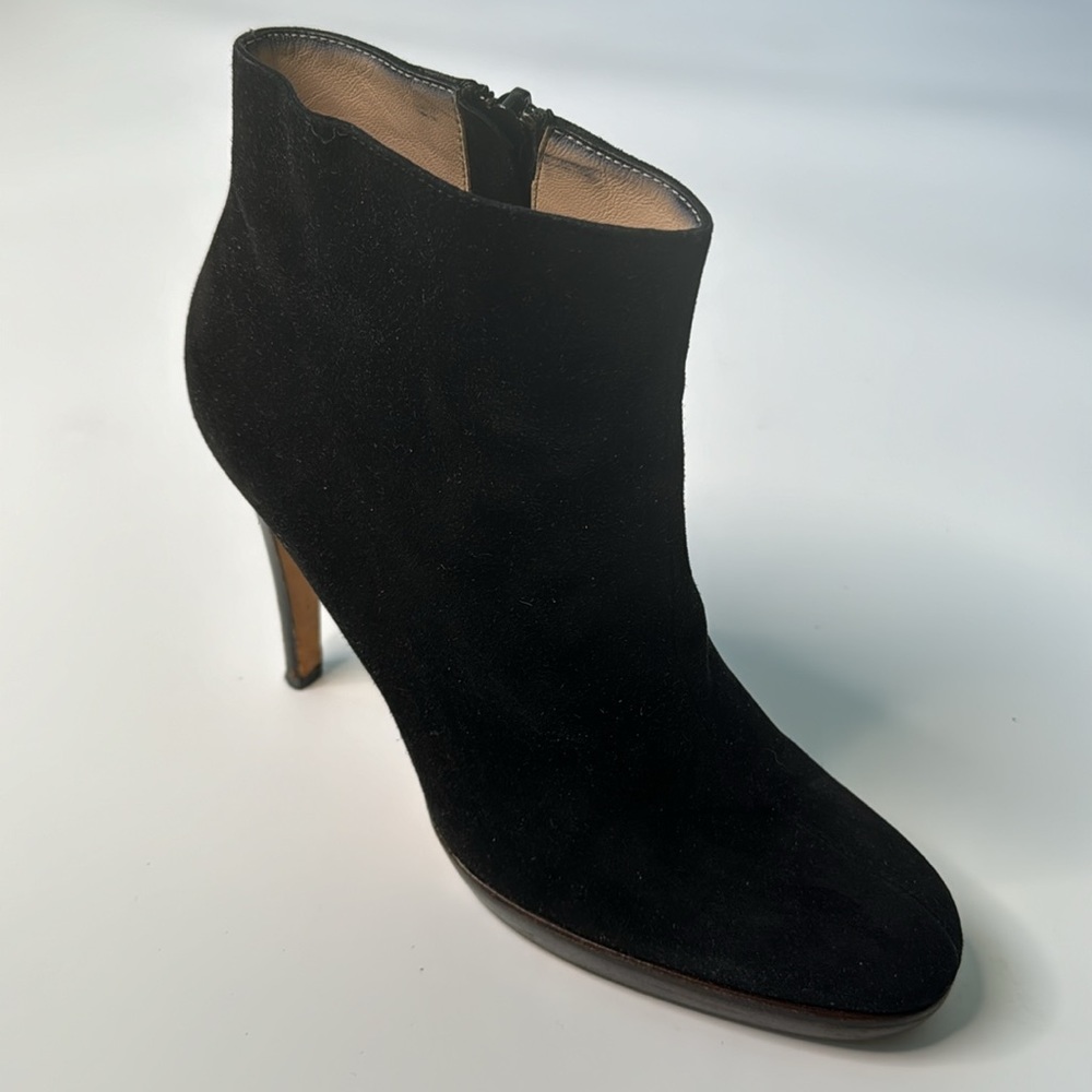 Black Suede Ankle Boots « Stivale » Shoe Boots, Luxury by Luca Luca, Size 10 - Picture 10 of 13